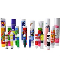 Tube d'emballage en aluminium-plastique laminé pour chewing-gum, 12,7-35 mm, bouchon à vis, impression UV personnalisée, logo, 9 ml