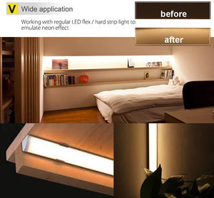 Perfil de Aluminio para Iluminación de Paneles de Yeso, Curvo, IP67, Resistente, de Alta Calidad, Perfil LED Lineal de Color para Barra LED - Product Image 5