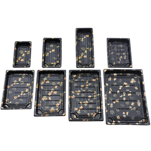 Caja Rectangular Rígida de Plástico Desechable para <span class=keywords><strong>Sushi</strong></span> con Opción de Pedido Personalizado - Product Image 1