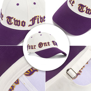 Nueva Gorra de Béisbol Morada con Logotipo Bordado en Algodón, Diseño Moderno y Personalizado, Protección Solar, Gorra Deportiva Blanca para Primavera/Verano - Product Image 6