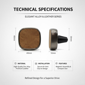 Diffuseur de <span class=keywords><strong>parfum</strong></span> de luxe en alliage de zinc pour grille d'aération, recharge biodégradable en bois écologique pour diffuseur de grille d'aération - Product Image 2