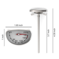 Thermomètre pour friteuse à cadran thermomètre Tempura Pan accessoires remplacement acier inoxydable cuisine cuisson thermomètre