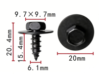 Clips métalliques automobiles fournis par l'usine chinoise, attaches métalliques pour voitures, clips automobiles et attaches en plastique 152287