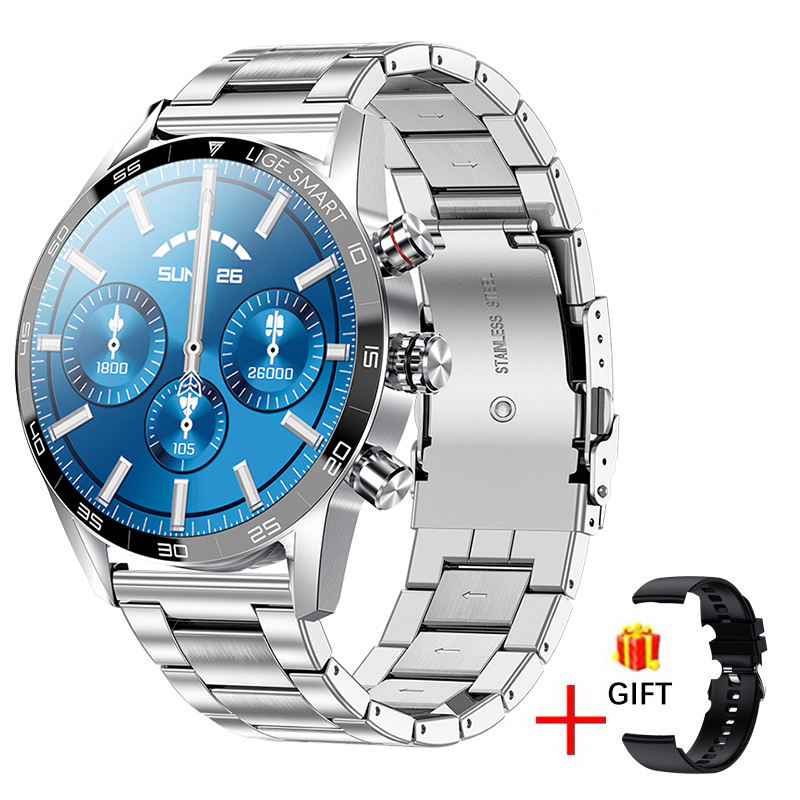 F - Acero plateado + correa de regalo