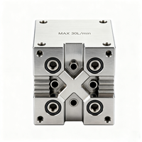 Bloc de collecteur de liquide en acier inoxydable MAX 30L/min, usiné CNC de haute précision, pour le contrôle industriel des fluides pneumatiques/hydrauliques