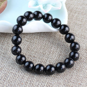 Black Agate Beads <b>Bracelet</b> 6mm Round <b>Ball</b> Shape For Gift Jewelry - Product Image 3