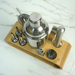 Vente en gros de 12 pièces ensemble shaker à <span class=keywords><strong>cocktail</strong></span> <span class=keywords><strong>kit</strong></span> de barman <span class=keywords><strong>kit</strong></span> d'outils de bar à domicile avec support outils de <span class=keywords><strong>cocktail</strong></span> cadeaux de bar en acier inoxydable - Product Image 4