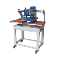Presse pneumatique automatique à chaud pour étiquettes à double station d'impression numérique pour cuir de t-shirt