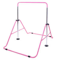 Set de Entrenamiento de Gimnasia para Niños Pequeños con Anillas y Barras de Monopatín, Altura Ajustable, Base Segura y Estable para Área de Juego Interior en Casa