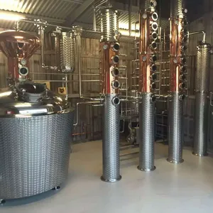 300l 500l 1000l Industrial Alcohol Distiller copper distilling equipment Alcohol Distiller For Sale