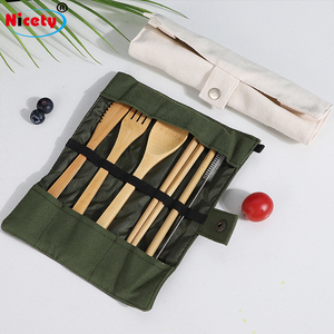 6 pièces de vaisselle réutilisable pour les voyages en plein air, baguettes, cuillère, <span class=keywords><strong>fourchette</strong></span>, <span class=keywords><strong>couteau</strong></span>, ensembles de vaisselle durables - Product Image 2