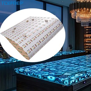 Feuilles de rétroéclairage LED 24VDC, panneau LED flexible pour comptoir en pierre rétroéclairé, mur RGBW blanc 503x235mm - Product Image 1