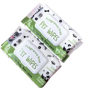 Toallitas de aseo para mascotas biodegradables de alta calidad a base de plantas para gatos y perros Toallitas de limpieza de ojos y patas - Product Image 1