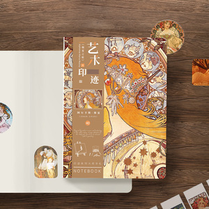 Alphonse Mucha Carnet <span class=keywords><strong>de</strong></span> notes Journal Livre à pages vierges Reliure A5 Journal Scrapbook Art Gallery Museum Collection Weekly Planner - Product Image 2