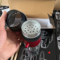 Mini chicha portable en verre avec logo personnalisé, nouveau style, vente en gros, usine, mini chicha portable pour voiture, voyage, gobelet à chicha givré