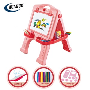 Set mainan sketsa anak-anak, 2 In 1 sisi ganda lipat papan gambar meja menggambar - Product Image 3