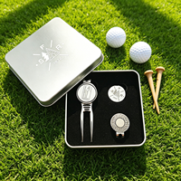 Kit Cadeau de Golf Personnalisable OEM en Gros – Marqueur de Balle, Outil de Réparation de Divots, Jeton de Golf en Métal avec Logo Personnalisé