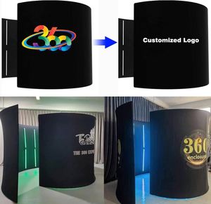 Cabine photo 360 LED portable en gros avec mur de fond incurvé pour événements - Product Image 6