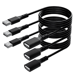 高速 USB 延长线 AM AF 4 芯双屏蔽 480Mbps 电源数据线，适用于闭路电视摄像头、鼠标、键盘、打印机 - Product Image 1