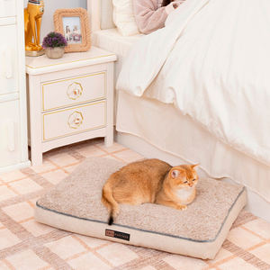 เตียงสุนัขปรับแต่งขนาดใหญ่สำหรับฤดูหนาวเตียงสัตว์เลี้ยงทำจากผ้าฝ้ายระบายอากาศได้พร้อมโซฟาลายสัตว์ทันสมัย - Product Image 3