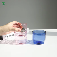 Tasses en verre de haute qualité, design simple, vente en gros d'usine, tasse à thé en verre, logo personnalisé, tasse à expresso en verre à paroi simple