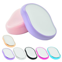 Nouvel Arrivage : Outil Portable Magique en Verre pour l'Épilation, Gomme à Cheveux en Cristal ; Comprend une Râpe à Pieds en Plastique pour Usage Domestique