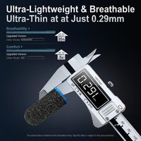 Manchons pour doigts en fibre d'argent ; Disponibles en différentes tailles, confortables à porter, offrant une utilisation soyeuse et lisse, et préviennent la transpiration des mains.