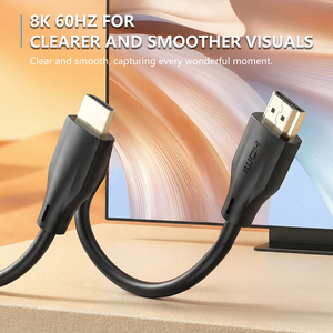 Câble vidéo mâle-mâle HD 8K 60Hz de longueur personnalisée, durable, à brancher et à débrancher, idéal pour les équipements <span class=keywords><strong>audio</strong></span>-vidéo - Product Image 3