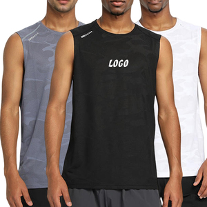 Camiseta sin mangas de verano de color liso al por mayor, cómoda, de tacto suave, de secado rápido, chaleco deportivo para hombre - Product Image 1