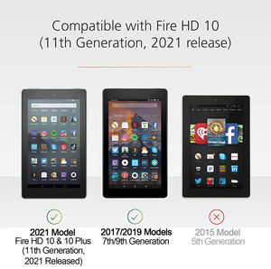 Étui de protection pour <span class=keywords><strong>tablette</strong></span> <span class=keywords><strong>Amazon</strong></span> Kindle Fire HD 10 et 2021, coque tripliable, magnétique, Funda - Product Image 2