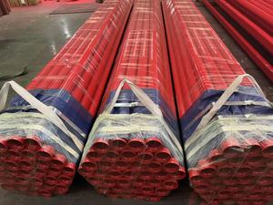 Certificate ASTM A795 Red Painted <strong>Steel</strong> Pipe With Grooved for Fire Sprinkler System