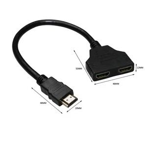 Adaptateur répartiteur HDMI mâle-femelle, convertisseur de signal double 1 vers 2, câble de conversion - Product Image 3