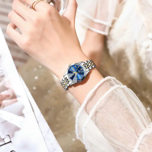 Poedagar 3078 Wholesale Stainless Steel Women Wrist Watch Luminous Waterproof <b>Calendar</b> Ladies Quartz Watches - Product Image 3