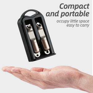Coupe-ongles en acier inoxydable, ensemble de 2 pièces, portable, anti-éclaboussures, outils de manucure, logo personnalisé pour la maison et le salon - Product Image 3