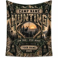 Couverture polaire personnalisée pour groupe de jeunes, plaid en flanelle personnalisé avec nom et logo pour rétrocadeau d'église, souvenir pour équipe de ministère en camping