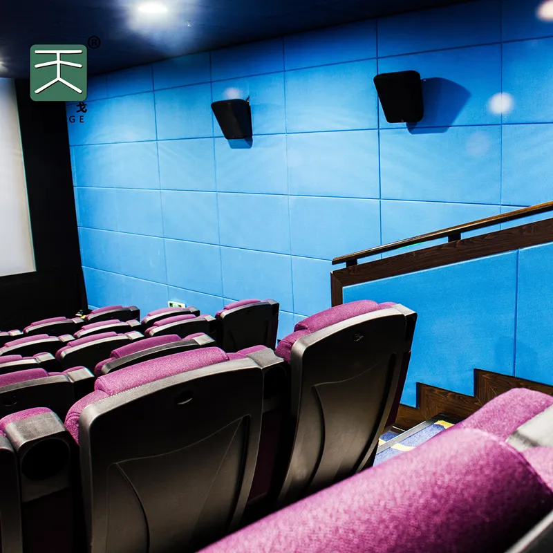TianGe Factory Rectangle Cinema Movie Theater Soft Sound absorber Fabric Wrapped Wall Fabric Acoustic Panel