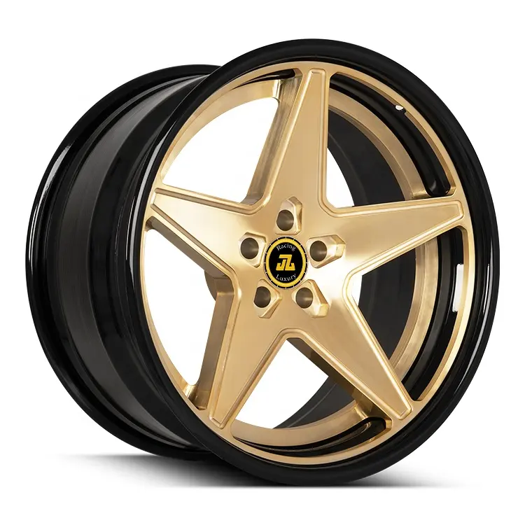 bronze 2 piece forged wheel 22 inches 5x120 5x114.3 deep concave passenger car wheels concave two pieces forged wheels