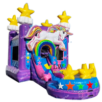 Château gonflable commercial en PVC de grande taille avec toboggans, trampolines et jeux, parc de trampolines extérieur certifié CE, installation facile