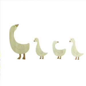 Autocollant mural en bois en forme de canard de dessin animé, motif floral rustique innovant, petit animal en bois, idéal pour le bricolage et la peinture - Product Image 5