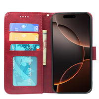 Étui portefeuille classique pour iPhone 18 Pro Max 17e 17 16 15 14 Pro 13 12 avec béquille magnétique antichoc et couverture de protection