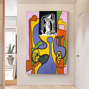 Pablo Picasso 1949 pintura al óleo 'sillón sentado de mujer' hecho a mano estilo abstracto lienzo arte hogar figura retrato pinturas - Product Image 2
