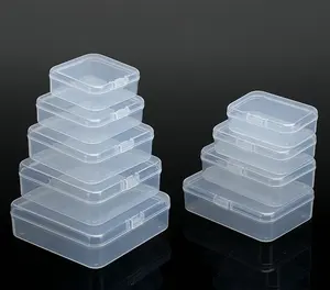 กล่องพลาสติกใสขนาดเล็กพร้อมตัวแบ่งแบบถอดได้กล่องพลาสติกขนาดเล็กที่มีฝาปิด