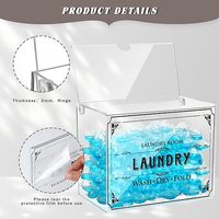 Distributeur de Feuilles de Séchage en Acrylique Transparent, 2 Pièces, Porte-Feuilles, Couvercle de Conteneur, Boîte de Rangement Transparente, Tissu Détergent