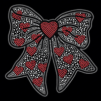 Nœuds multicolores Crystal Hot Fix Rhinestones Transfert de chaleur Bling Sparkle Applique Iron on Prêt à presser pour vêtements Sacs Chemises