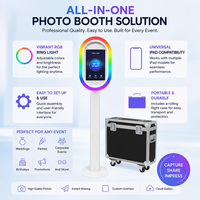 Harga Pabrik Smart PhotoBooth Oval Logam Lepas Pasang untuk iPad DSLR, Mesin Photo Booth untuk Sewa Pesta Pernikahan dan Acara