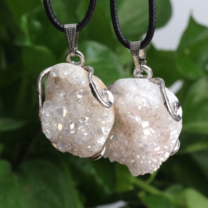 High Quality Healing Agate <b>Crystal</b> <b>Cluster</b> <b>Crystal</b> Geode Pendant for Necklace - Product Image 6