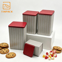 Boîte de rangement carrée personnalisée en gros pour biscuits et gâteaux, plusieurs tailles, pour snacks, aliments secs, emballage cadeau de fêtes