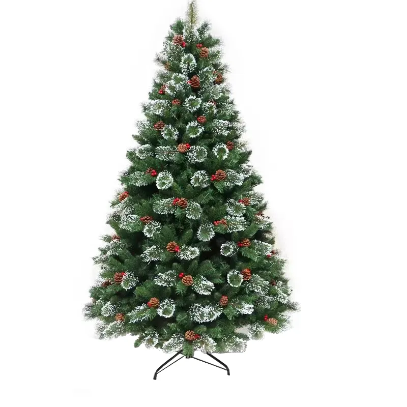 Amazon Hot Selling Christmas Tree White Snow Decoration 7 Ft Snow Flocked Artificial Christmas Trees