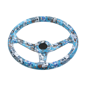 Volante Deportivo Universal JDM <span class=keywords><strong>de</strong></span> 350 mm y 14 Pulgadas con Diseño <span class=keywords><strong>de</strong></span> Calavera <span class=keywords><strong>de</strong></span> <span class=keywords><strong>Anime</strong></span> para Carreras <span class=keywords><strong>de</strong></span> <span class=keywords><strong>Autos</strong></span>, Volante JDM <span class=keywords><strong>de</strong></span> ABS con Estampado <span class=keywords><strong>de</strong></span> Grafiti, Nuevo - Product Image 1