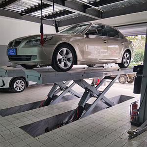 Elevador de tijera Dizang de 4 toneladas, elevador hidráulico para reparación de automóviles, para reparación y alineación de neumáticos - Product Image 1